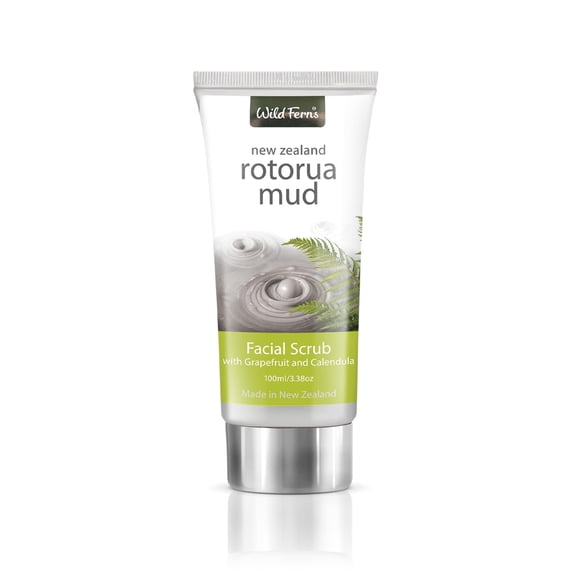 Exfoliante facial Wild Ferns Rotorua Mud con pomelo, 100 ml