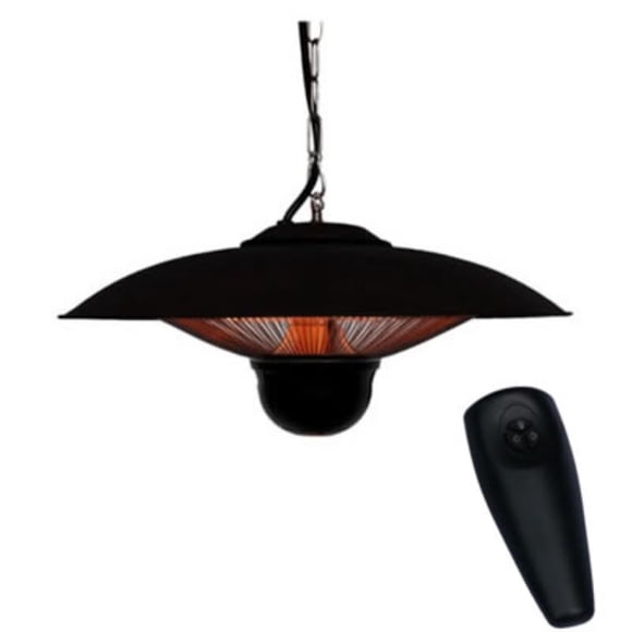 Calentador eléctrico de techo para patio Ener-G+, interior/exterior, negro