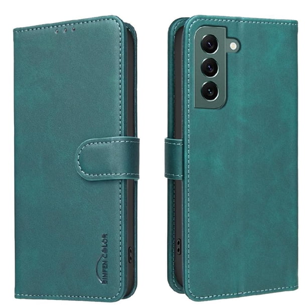 Funda Billetera para Samsung Galaxy S25 Plus Protección RFID y Soporte Ajustable Verde