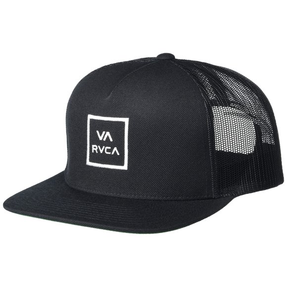 Gorra RVCA Ajustable Snapback Estilo Camionero Negra Talla Única