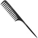 thumbnail image 1 of Cepillo desenredante para cabello con peine de dientes anchos, peine de peinado profesional de fibra de carbono negra, peine antiestático resistente al calor, adecuado para todo tipo de cabello., 1 of 6
