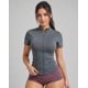 thumbnail image 1 of Polera Deportiva Para Mujer Compresión Manga Corta Con Cierre, 1 of 3