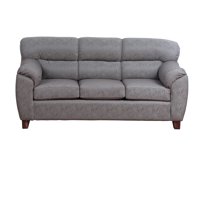 Muebles América - Sofá Ivannia 3 Cuerpos Lino Sidelli Gris