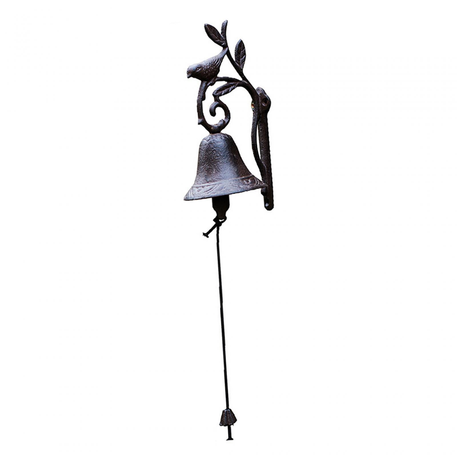 Bothyi - Campana De Cena De Metal Con Timbre De Pájaro De Hierro Fundido Para Decoración Interior Y Exterior De Patio