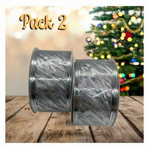 Genérico - Pack 2 Cintas De Navidad Diseños Varios Copos Nieve Navidad 2025