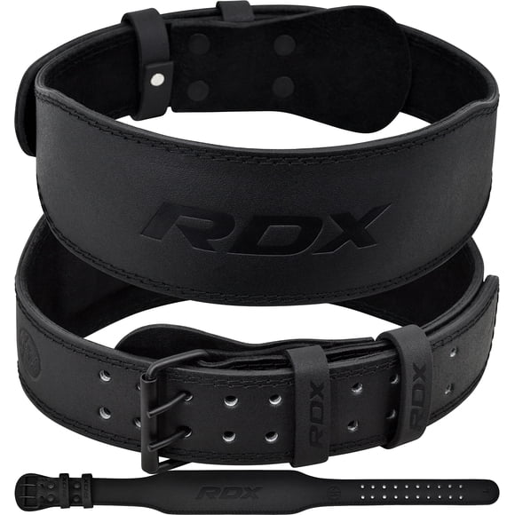 Cinturón de levantamiento de pesas RDX Gym Fitness de piel de vacuno de 4 pulgadas y 6 pulgadas