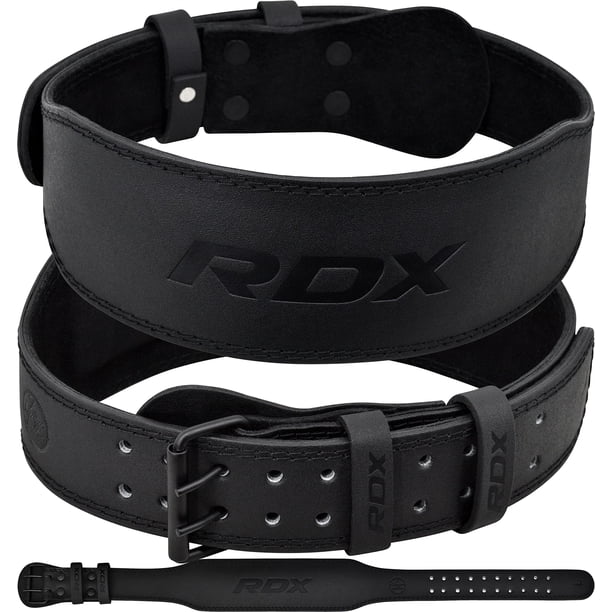 Cinturón de levantamiento de pesas RDX Gym Fitness de piel de vacuno de 4 pulgadas y 6 pulgadas