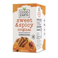 Good Earth Tea Co. - Té De Hierbas Good Earth, Dulce Y Picante, Sin Cafeína, 18 Bolsas X 6