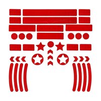 Ioensy - Adhesivos Reflectantes Decoración Alta Visibilidad Advertencia Para Bicicletas Moto Rojo