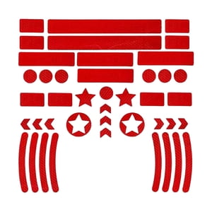 Ioensy - Adhesivos Reflectantes Decoración Alta Visibilidad Advertencia Para Bicicletas Moto Rojo