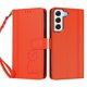 thumbnail image 3 of Funda Cartera Trébol para Samsung Galaxy S22 5G con Ranuras Tarjetas y Carga Inalámbrica Naranja, 3 of 6