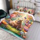 thumbnail image 3 of Capybara Conjunto de sábanas temático, trío de piezas, cómodo y amigable con la piel, diseño único, regalo de decoración para el hogar para familiares, amigos y fans,135cm *200cm, 3 of 6