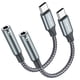 thumbnail image 1 of Adaptador USB C a 3.5mm OneKer 2 Pack Chip DAC Nylon, 1 of 3