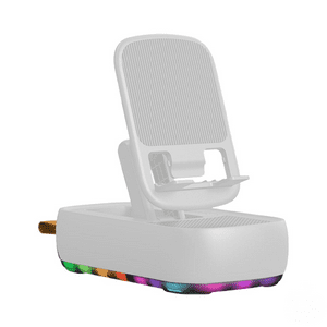 Genérico - Soporte 3 En 1 Para Teléfono Móvil Altavoz Power Bank Con Luz Intermitente Inteligente Soporte Multifuncional De Sobremesa Para Teléfono-Blanco