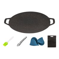 Magideal - Pan Barbacoa Grill Plate Utensilios Durable Pan Grill Pan Para Exteriores E Interiores Pesca Suministros De Playa Viajes Cortos , 28Cm