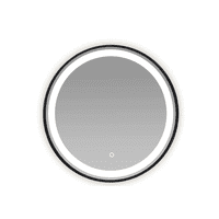 Taumm - Espejo Circular 60Cm 3 Luces Led Borde Negro