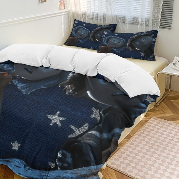 Boy Girl Coraline Comforter Set Soft 3 Pcs Twin Bedding Sets Thicken for All Season