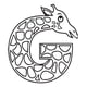 thumbnail image 1 of Decomural G Giraffe Alphabet Childrens Nursery WS-34457, 1 of 2