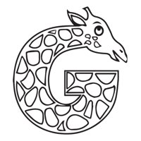 Rienda Libre Graphics - Decomural G Giraffe Alphabet Childrens Nursery Ws-34457