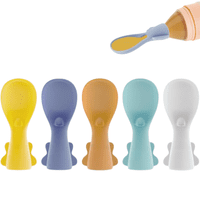 Genérico - Set 5 Piezas Cucharas Dispensadoras De Silicona Para Bebés