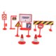 thumbnail image 2 of 9pcs roadblock se?al de tráfico playset juguete tráfico conocimiento del tráfico aprendizaje rojo, 2 of 5