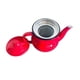 thumbnail image 3 of Tetera de té enlozada roja, 3 of 3