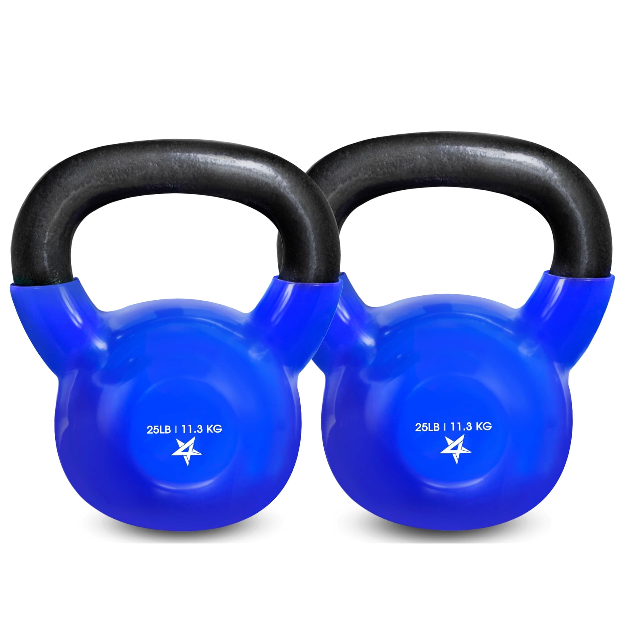 Set De 2 Kettlebells Yes4all De 11,3 Kg Con Recubrimiento De Vinilo