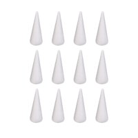 Magideal - Conos De Espuma Para Manualidades, 12 Piezas, Proyecto De Árbol De Navidad, Decoraciones Hechas A Mano, Conos De Espuma Para Árboles De Navidad Para F 20 Centímetros