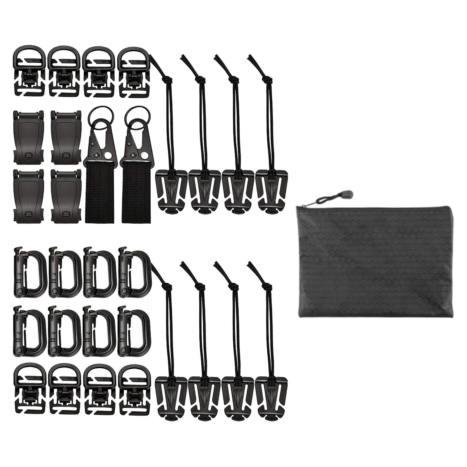 Ioensy - Juego De Accesorios Molle Tácticos Para Exteriores, Llavero De Correa Con Clip De Engranaje De Bloqueo