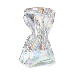 Magideal - Florero Floreros De Vidrio Para Flores Bud Florero Mesa De Moda Florero Hidropónico Florero Para Vacaciones Aniversario Dormitorio Cocina Decoraciones L Colorido