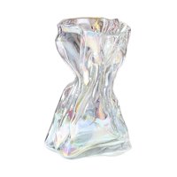 Magideal - Florero Floreros De Vidrio Para Flores Bud Florero Mesa De Moda Florero Hidropónico Florero Para Vacaciones Aniversario Dormitorio Cocina Decoraciones L Colorido