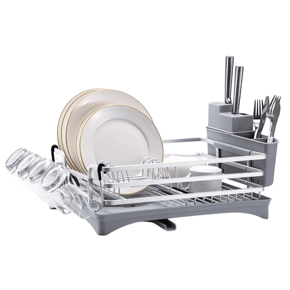 Wakeshome - Secador De Platos Para Cocina Escurridor Loza Acero Premium Plateado