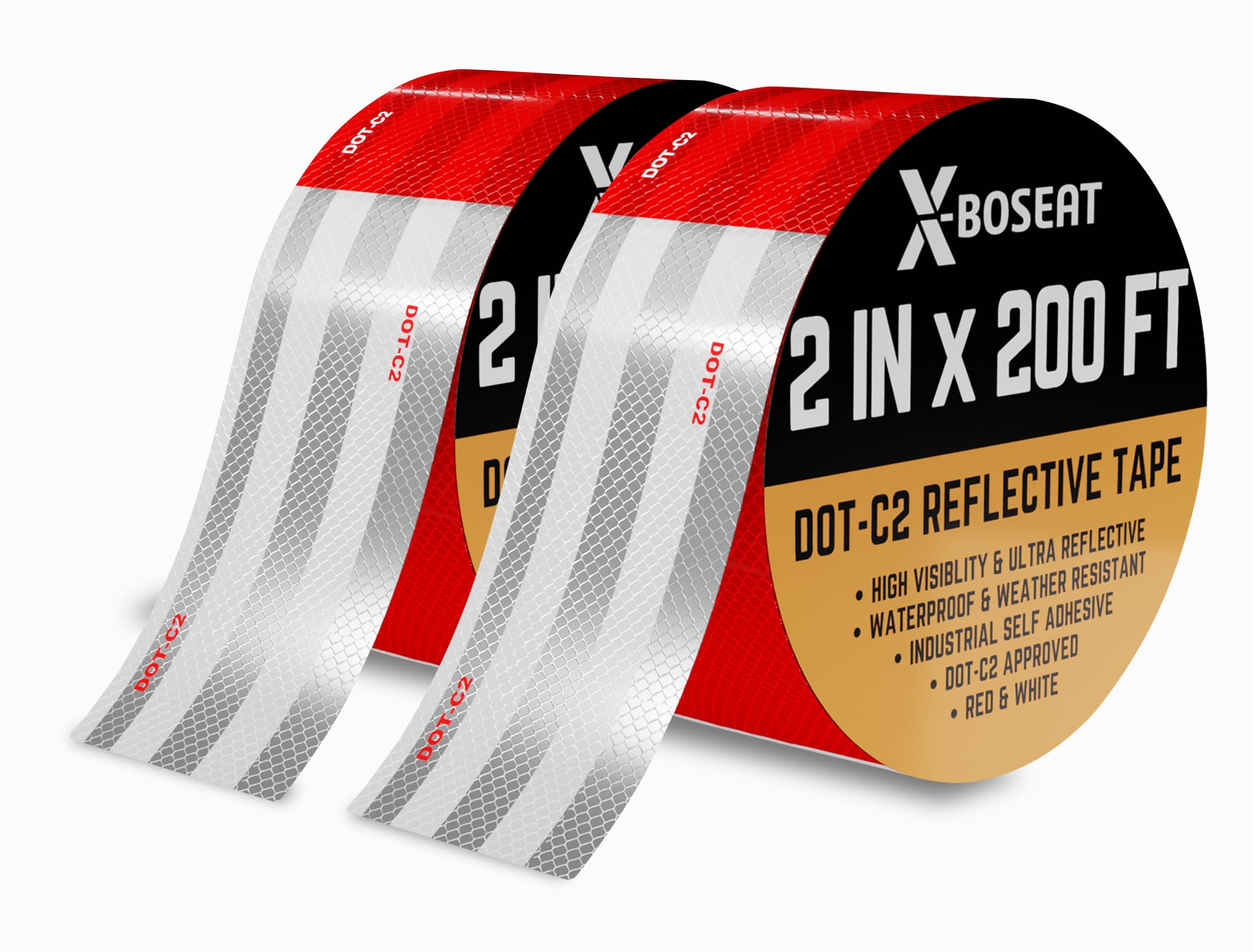 Cinta Reflectante X-Boseat Remolque Reflector Dot C2 De 2,54 Cm X 60,96 M