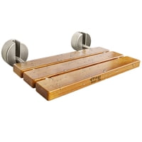 Banco De Ducha Plegable Flngr, Madera De Teca, 50 Cm, Montado En La Pared