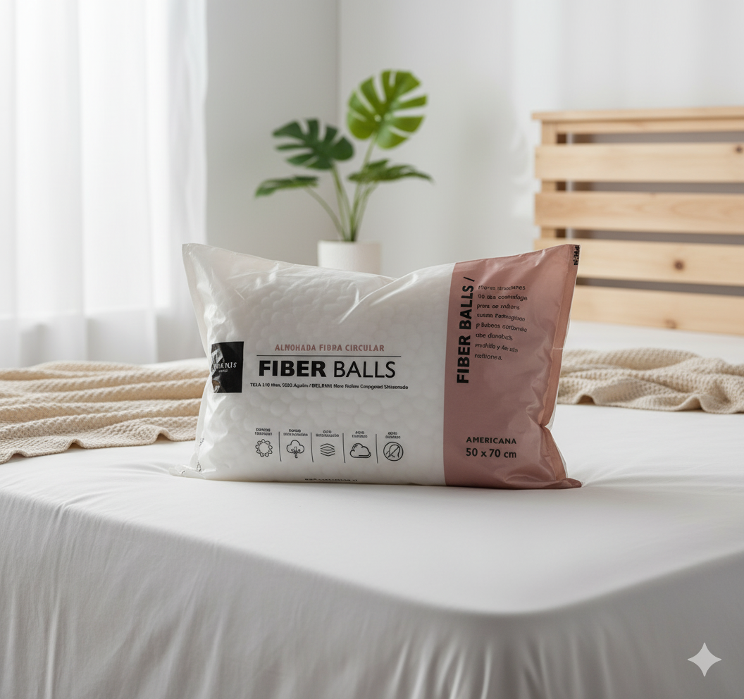 Cannon - Almohada Canon Fiber Balls Microfibra Estandar 50X70