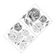 thumbnail image 2 of Pegatinas De Pared De Fondo De Flor Rosa Peonía Calcomanía Artística Decoración Del Hogar Negro Blanco, 2 of 5