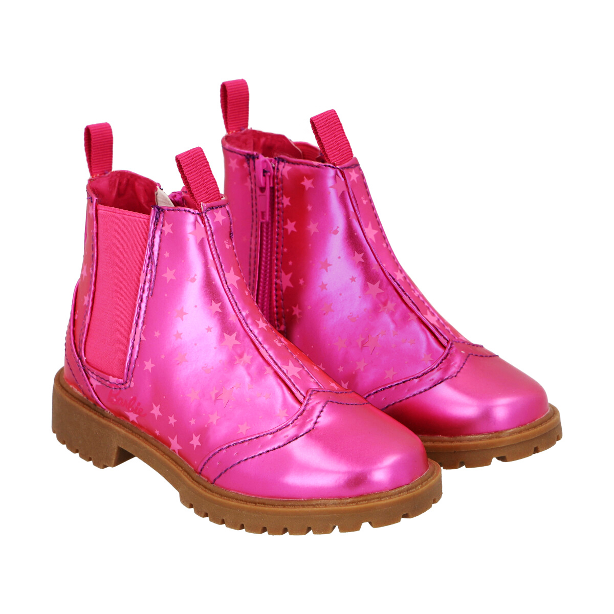 Botín Niña Barbie Metalizado Estrellas