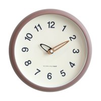 Magideal - Reloj De Pared De 10 Pulgadas, Reloj De Pared Decorativo, Reloj Colgante De Pared Nórdico Silencioso, Números Grandes Para Decoración De Sala De Estar Marrón