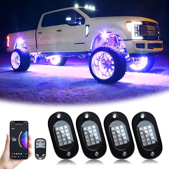Luces Rock LED YiLaie ELROL1 4 Pods RGB 15 LEDs 5050 IP68