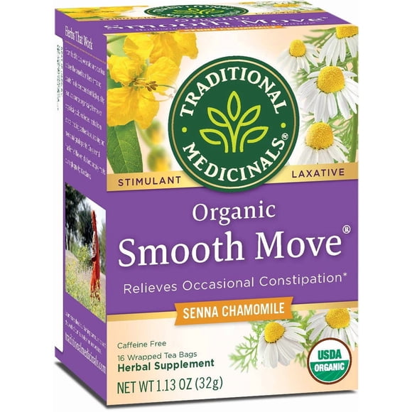 Té orgánico Smooth Move con sen de Traditional Medicinals, 16 bolsitas
