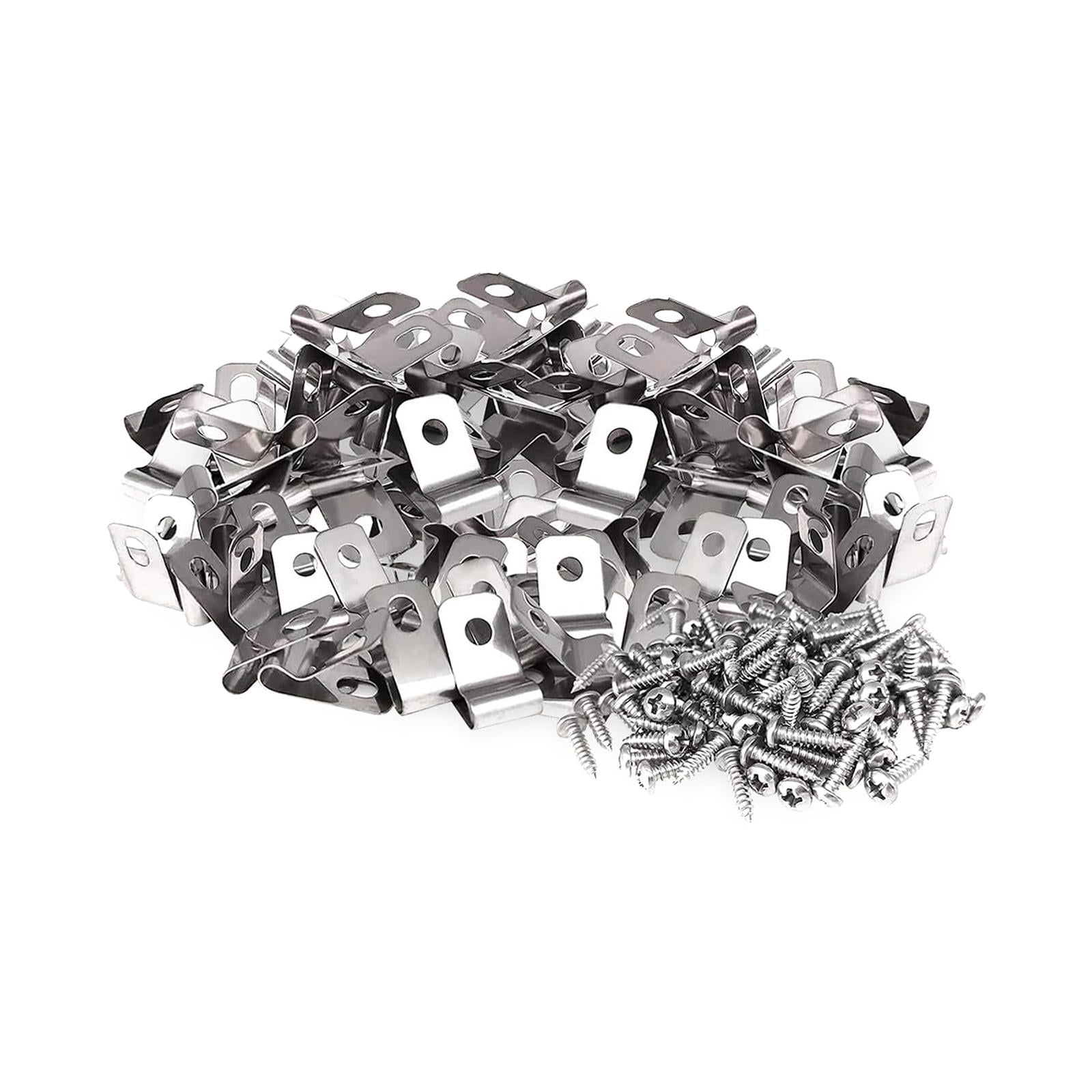 Ioensy - Abrazaderas De Alambre Para Valla, Prácticas Para Montar Alambre Soldado De Calibre 12-16 En Madera, 100 Uds.