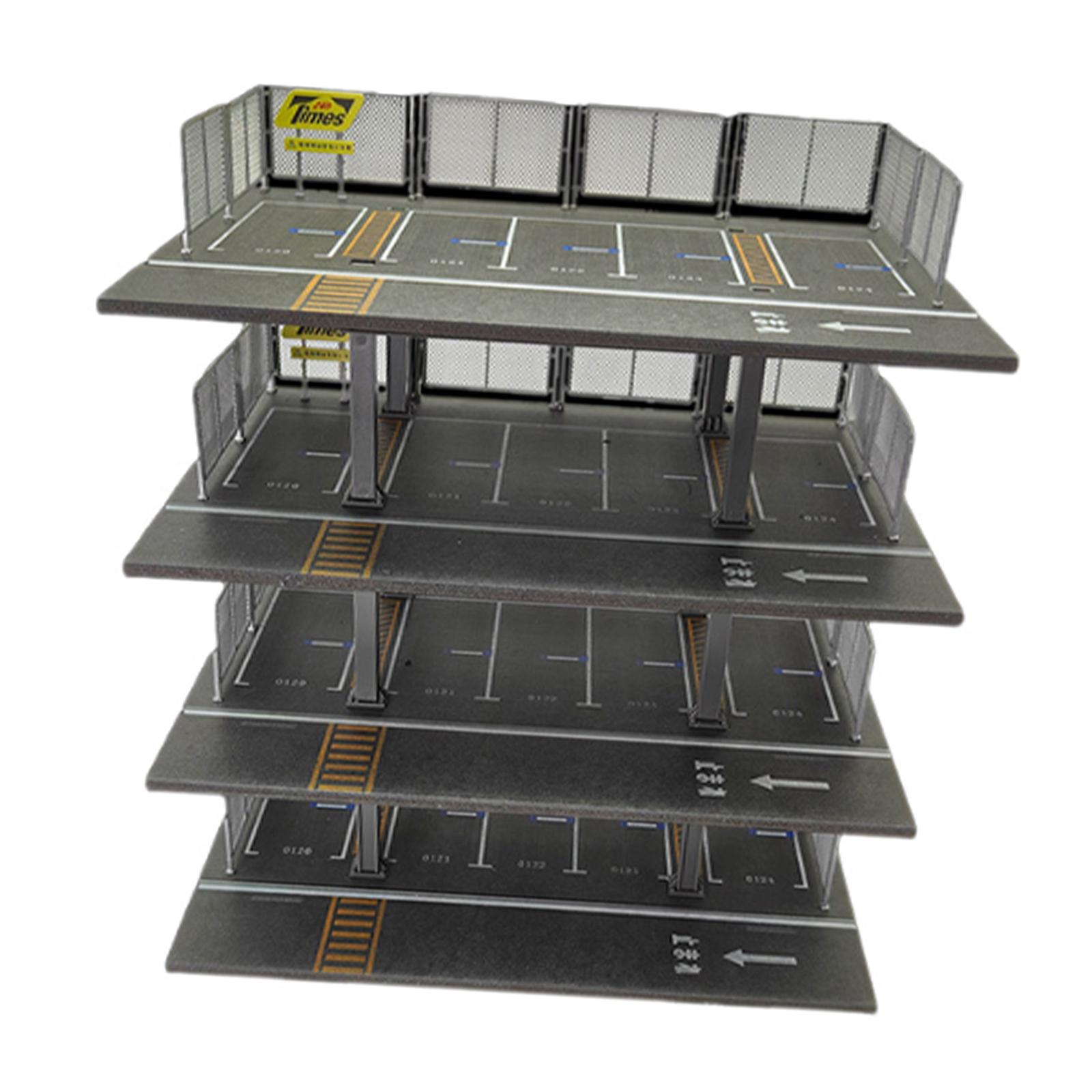 Magideal - Vitrina De Exhibición De Coches A Escala 1/64, Modelo De Coche Fundido A Presión, Para Estacionamiento, Fondo De Mesa, Decoración Para Muñecas, Coches 4 Capas Japonesas