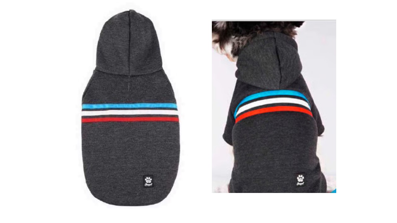 Marben Pets - Polerón Sport Para Perros Raza Grande Mascotas Gris Talla 2Xl