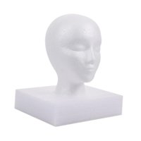 Magideal - Cabeza De Maniquí Femenina De Espuma, Modelo De Cabeza Femenina, Exhibición De Peluca, Exhibición De Cabeza De Peluca Multiusos Resistente, Para Salón 52X28X11Cm