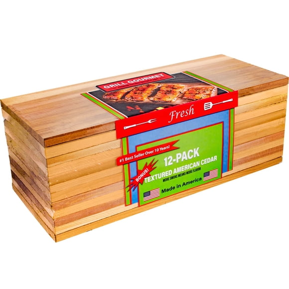 Planchas para asar Grill Gourmet Cedar, paquete de 12