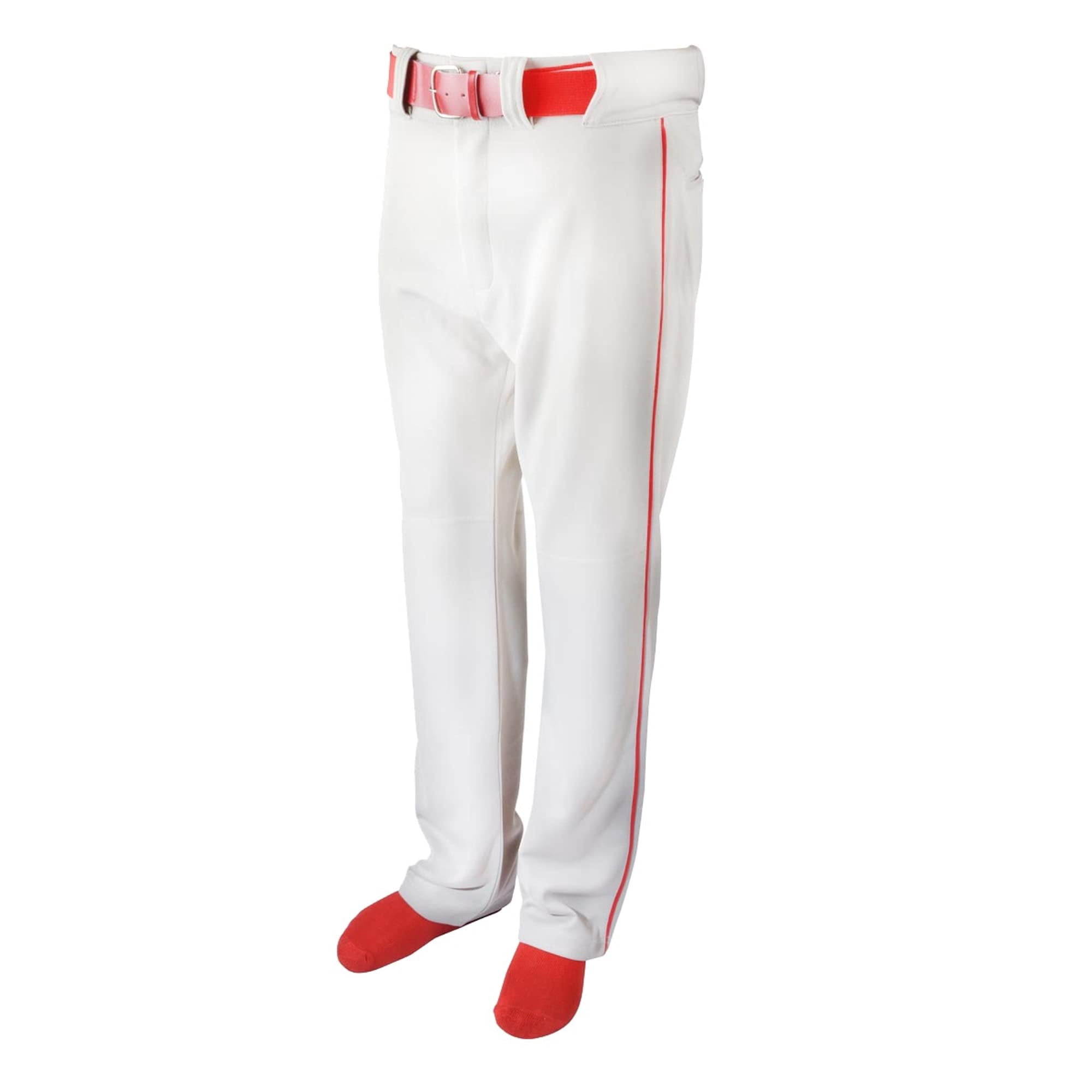 Pantalón De Béisbol Martin Sports Con Ribetes Gris/rojo, Talla S Para Jóvenes