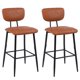 thumbnail image 1 of Pack 2 Pisos De Bar O Cocina Mid-century Con Respaldo Marrón, 1 of 8