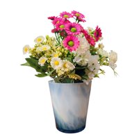 Homeessentials - Florero De Vidrio Fabricado En Polonia 16 Cm Celeste