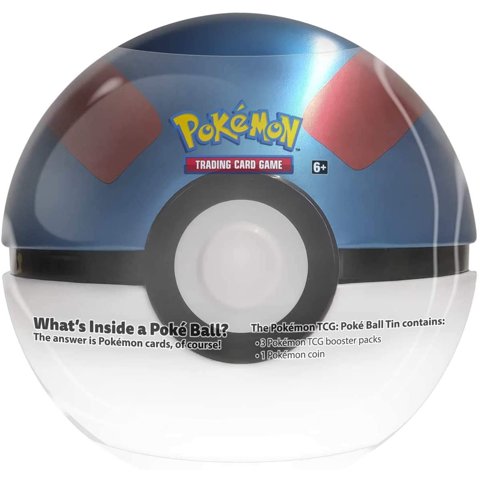 Pokemon Tcg: Great Ball Tin - 3 Booster Pack Con 1 Moneda Pokémon N/A