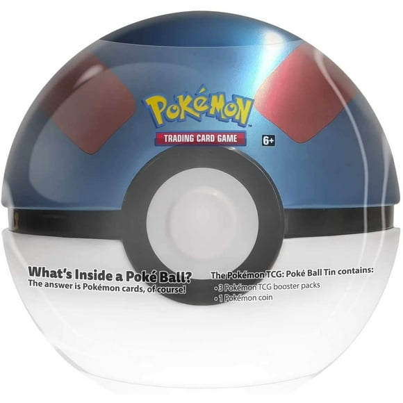 Pokemon TCG: Great Ball Tin - 3 Booster Pack con 1 moneda Pokémon N/A